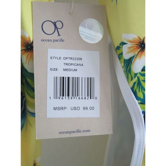Ocean Pacific OPTR22209 Women's Sz M Tropicana Print Long Sleeve Swimsuit $100+ - Picture 10 of 10